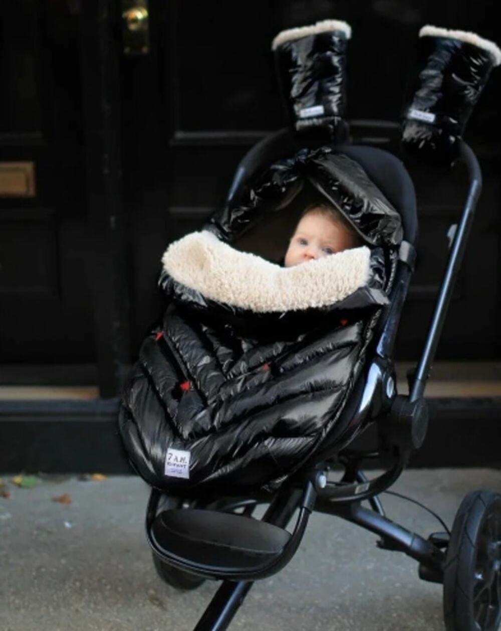 7 AM Enfant 6-18m Polar Igloo Footmuff For Car Seat Stroller Quilted Plush Blue